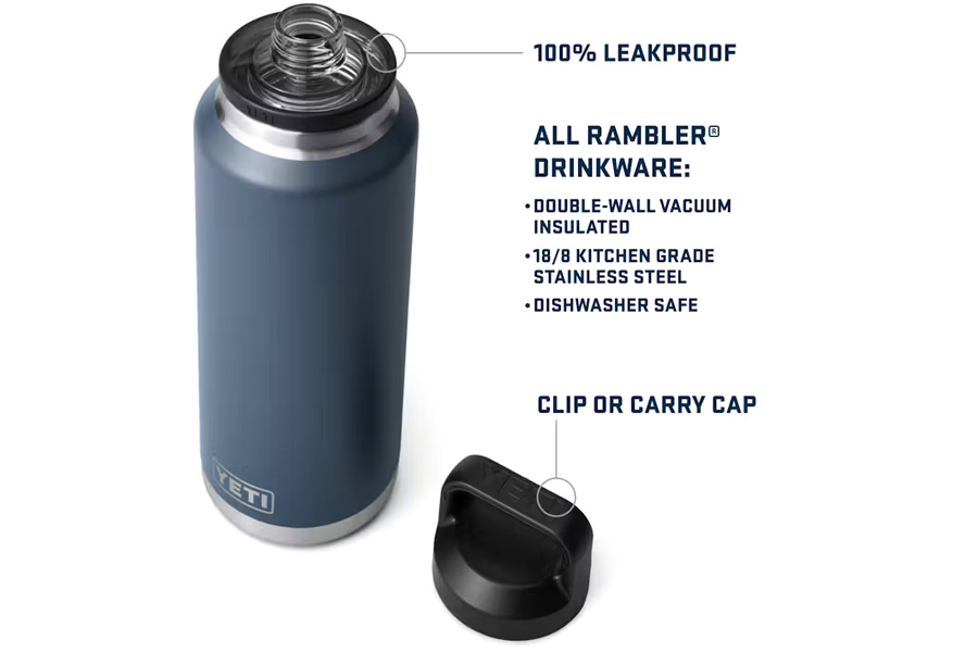 YETI COOLERS 46Oz Rambler Chug Bottle Navy