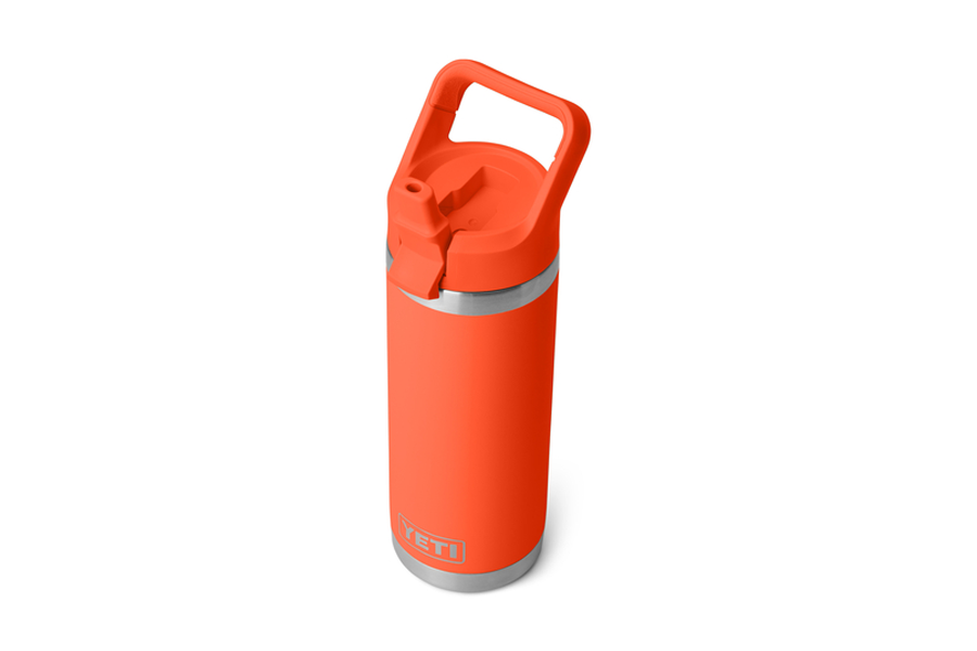 YETI COOLERS Rambler 18 oz Bottle with Color Match Straw Cap Papaya