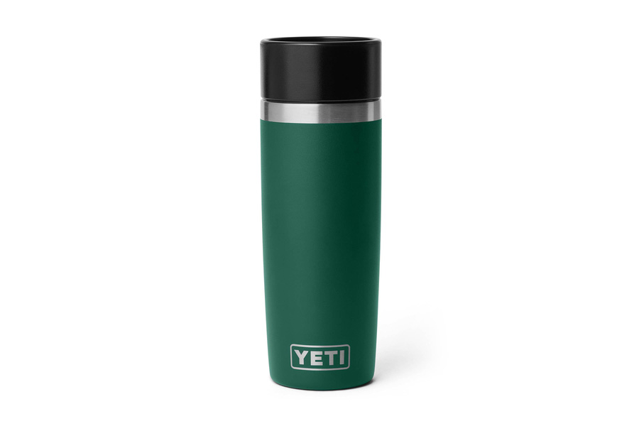 YETI COOLERS Rambler 16 oz Travel Bottle Black Forest Green
