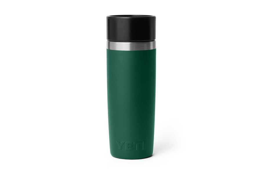 YETI COOLERS Rambler 16 oz Travel Bottle Black Forest Green
