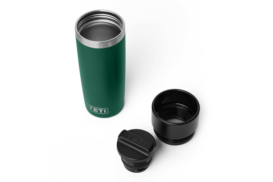 YETI COOLERS Rambler 16 oz Travel Bottle Black Forest Green