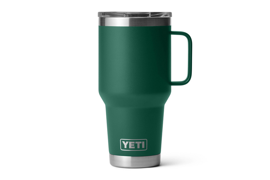 YETI COOLERS Rambler 30oz Travel Mug Black Forest Green