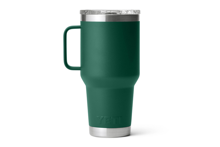 YETI COOLERS Rambler 30oz Travel Mug Black Forest Green