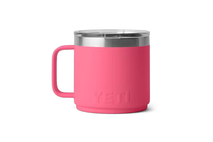 YETI COOLERS Rambler 14oz Stackable Mug with Ceramic Lining Tropical Pink