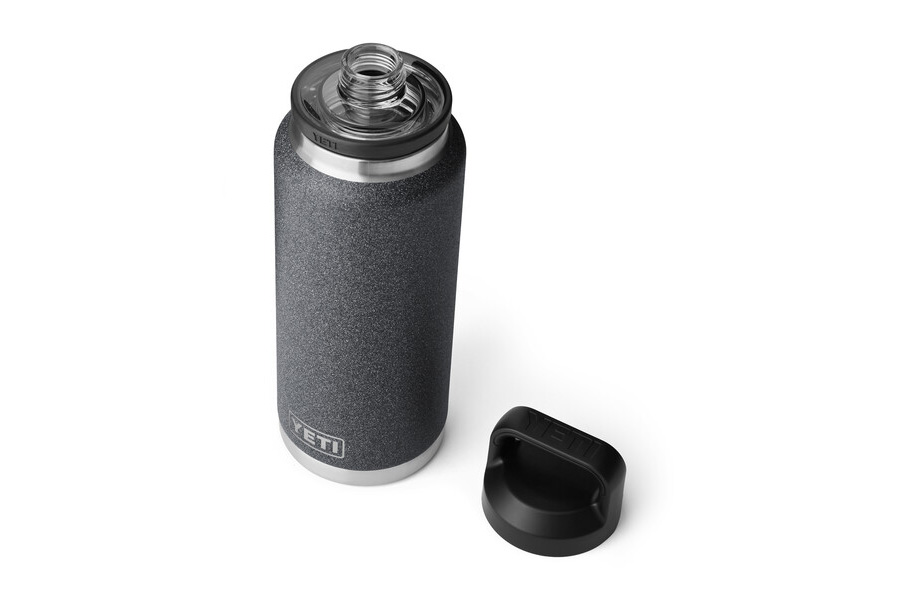 YETI COOLERS Rambler 36oz Bottle with Chug Cap Black Stone