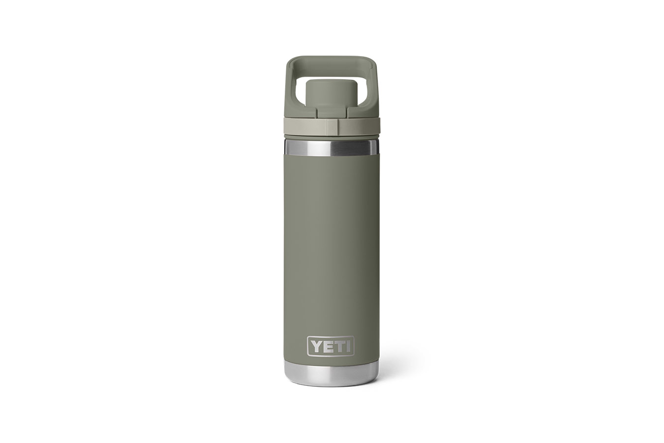 YETI COOLERS Rambler 18 oz Water Bottle with Flip Chug Cap Pampa Green