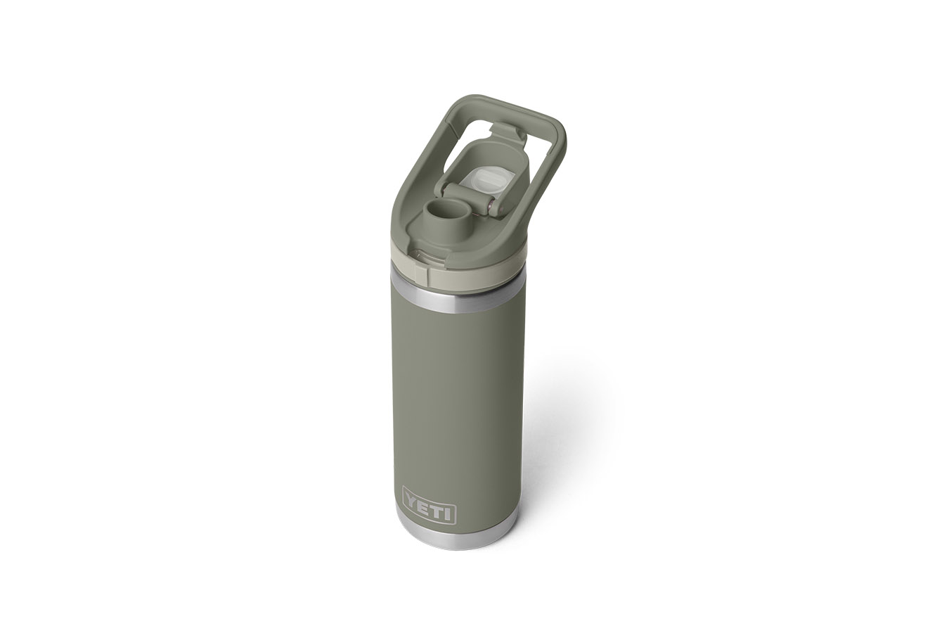 YETI COOLERS Rambler 18 oz Water Bottle with Flip Chug Cap Pampa Green