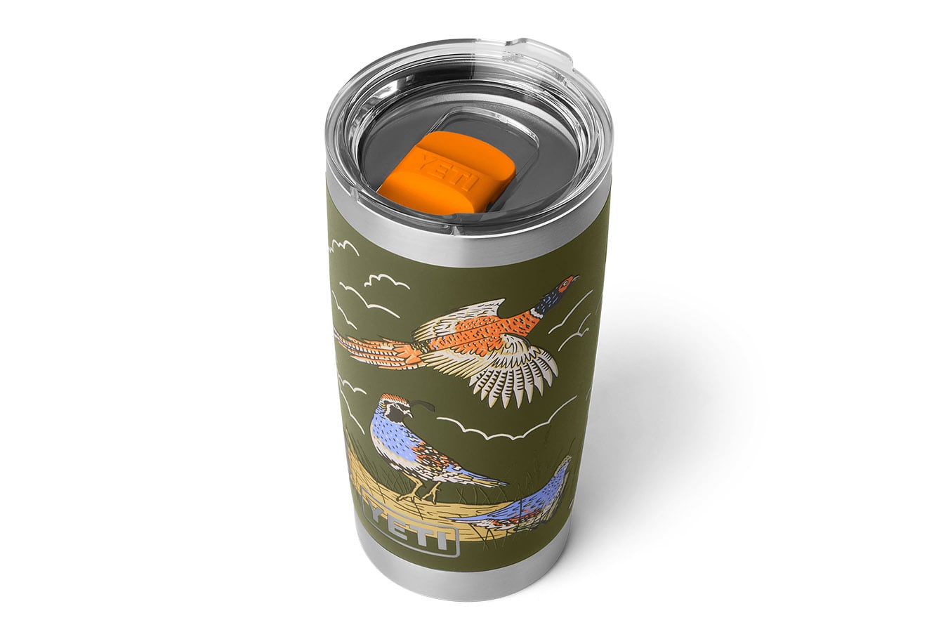 YETI COOLERS Rambler 20 oz Tumbler MagSlider Lid Upland Bird Olive