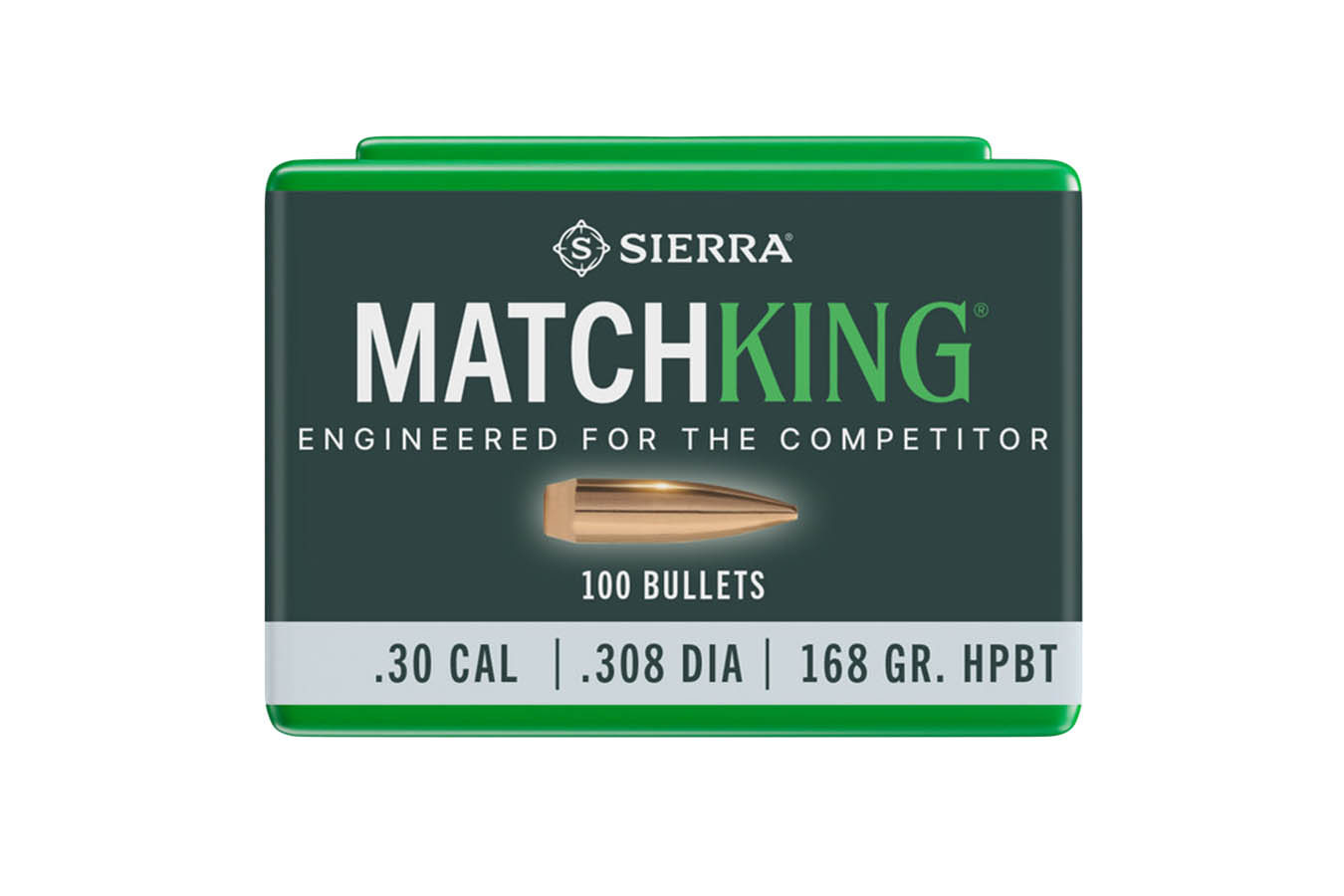 SIERRA BULLETS 30 Caliber 168gr HPBT MatchKing 100/Box