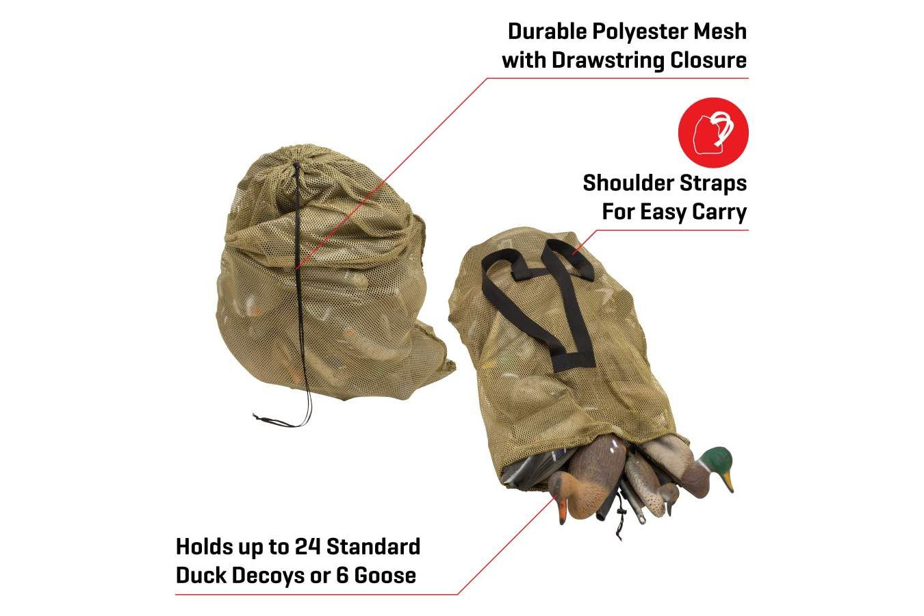 ALLEN COMPANY Mesh Decoy Bag Olive