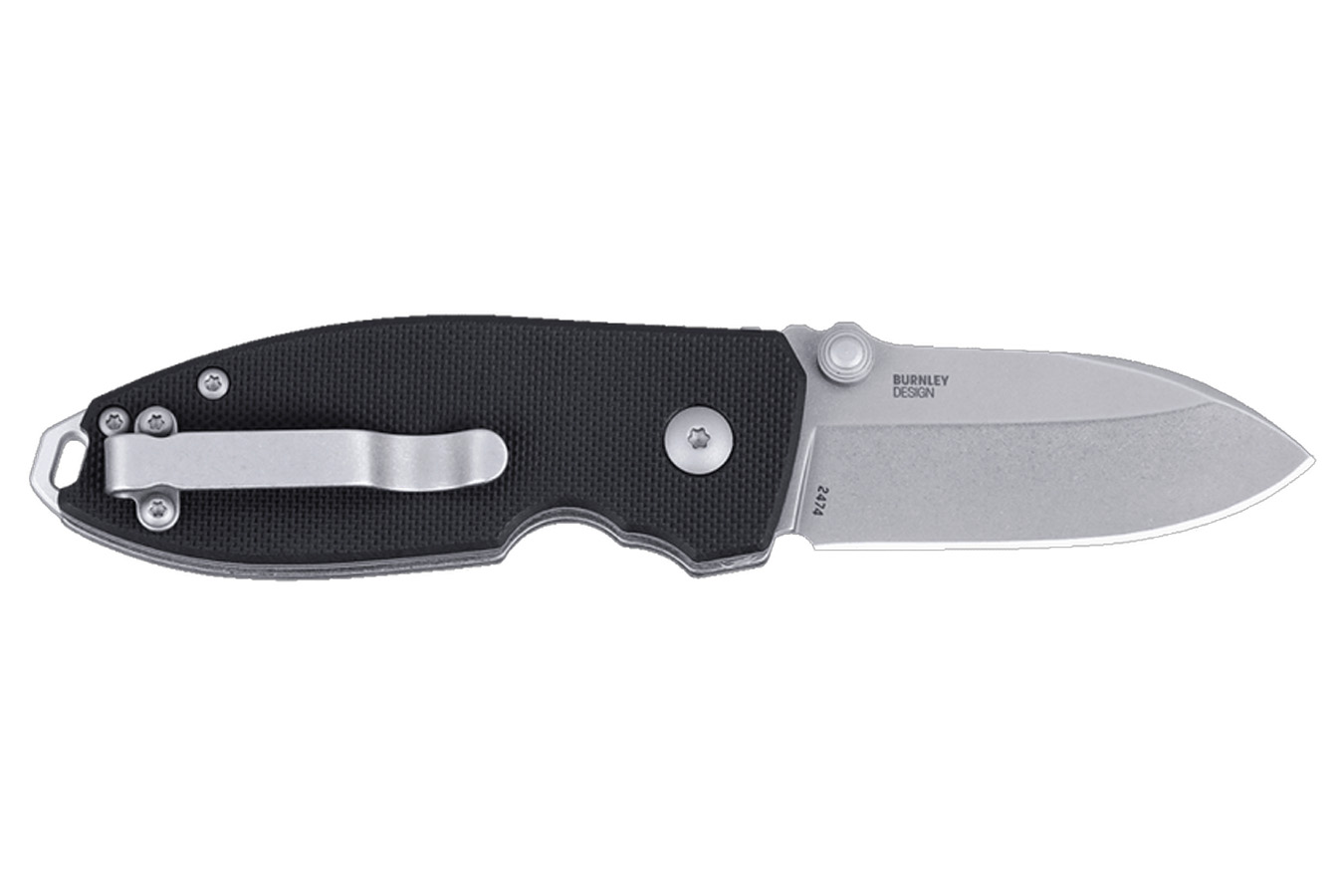 COLUMBIA RIVER KNIFE Squid Button Lock Folding Knife with Black Handle