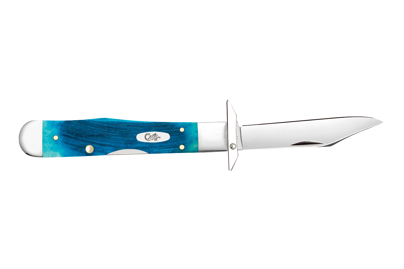 WRCASE Cheetah Cub Folding Pocket Knife - Caribbean Blue Bone