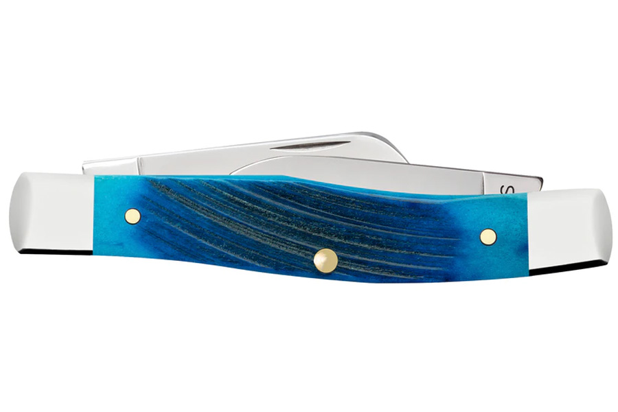 WRCASE Medium Stockman Sawcut Jigged Caribbean Blue Bone