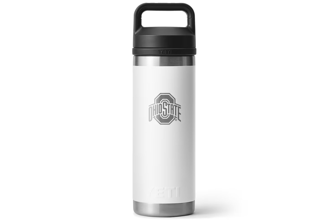 YETI COOLERS 18oz Ohio State Rambler Chug Water Bottle White