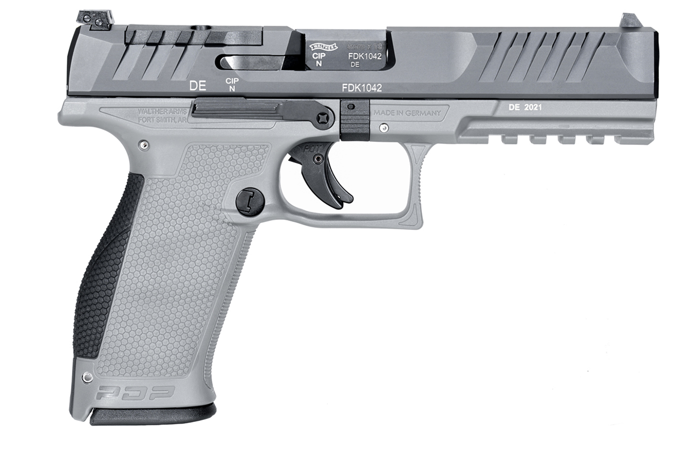 WALTHER PDP 9mm Full-Size Optic Ready Pistol with Gray Two-Tone Finish