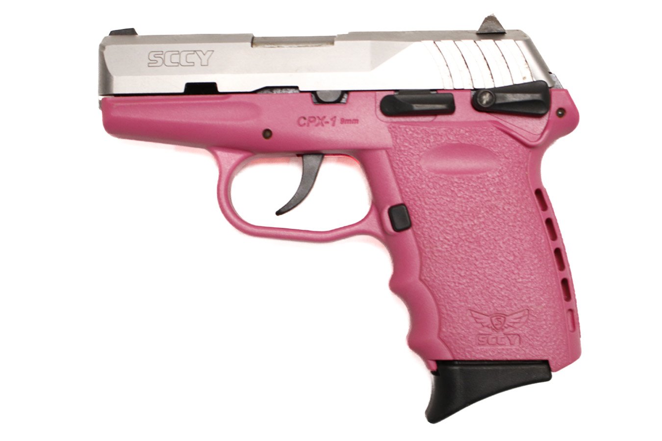 SCCY CPX-1 9mm Police Trade-In Pistol with Pink Frame and Stainless Slide