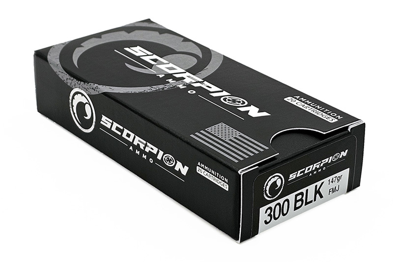 SCORPION 300 Blackout 147 gr FMJ Range Training and Target 20/Box