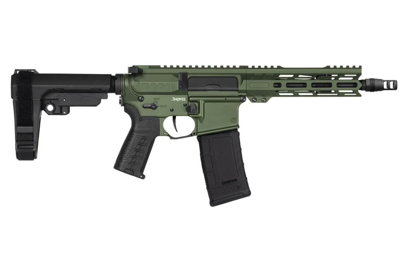 CMMG Manshee Mk4 300 Blackout Semi-Auto Pistol with 8 Inch Barrel and FS Green Cerakote Finish