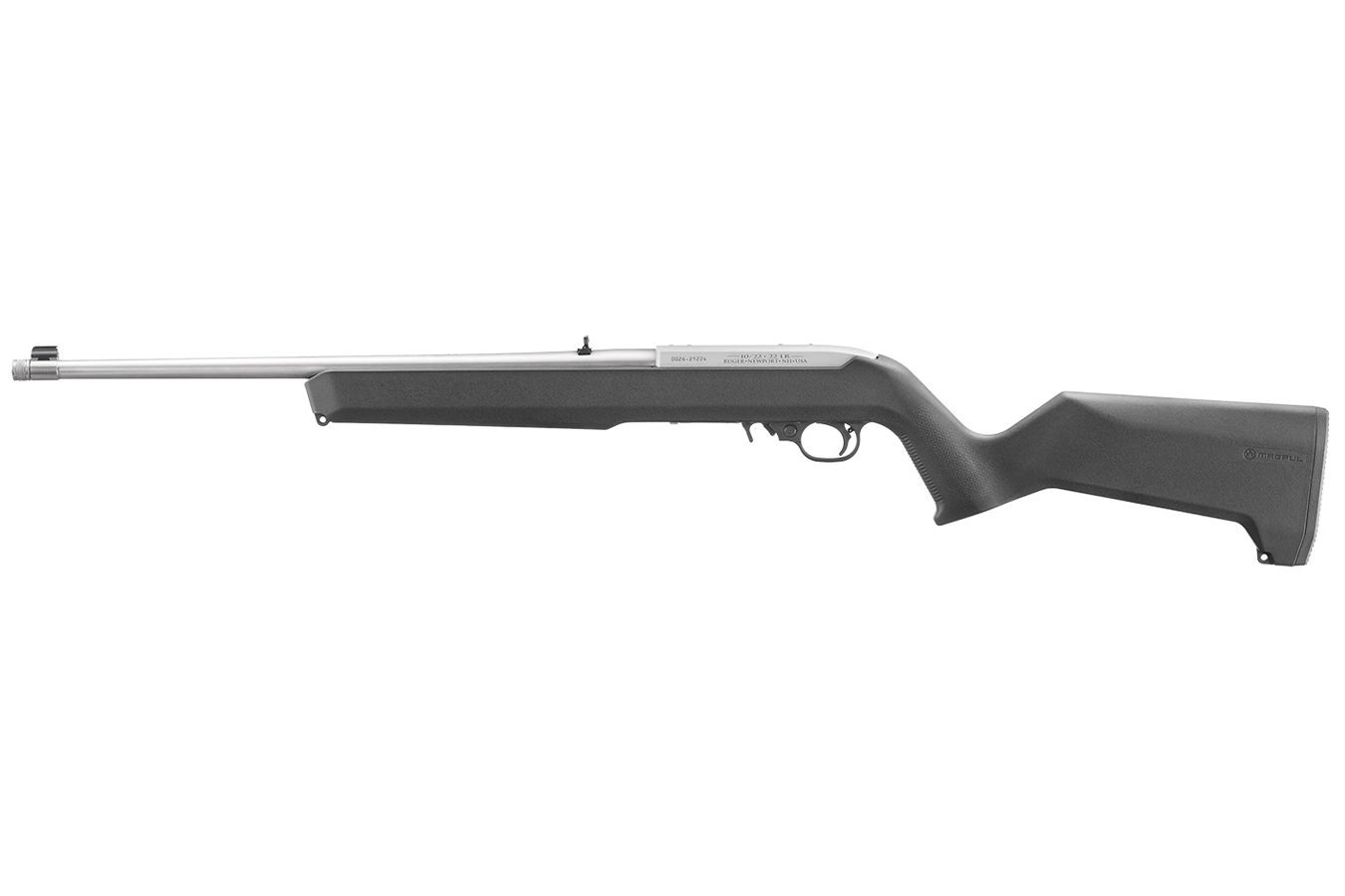 RUGER 10/22 22LR Semi-Auto Rifle with Stainless Barrel and Magpul MOE X-22 Stock