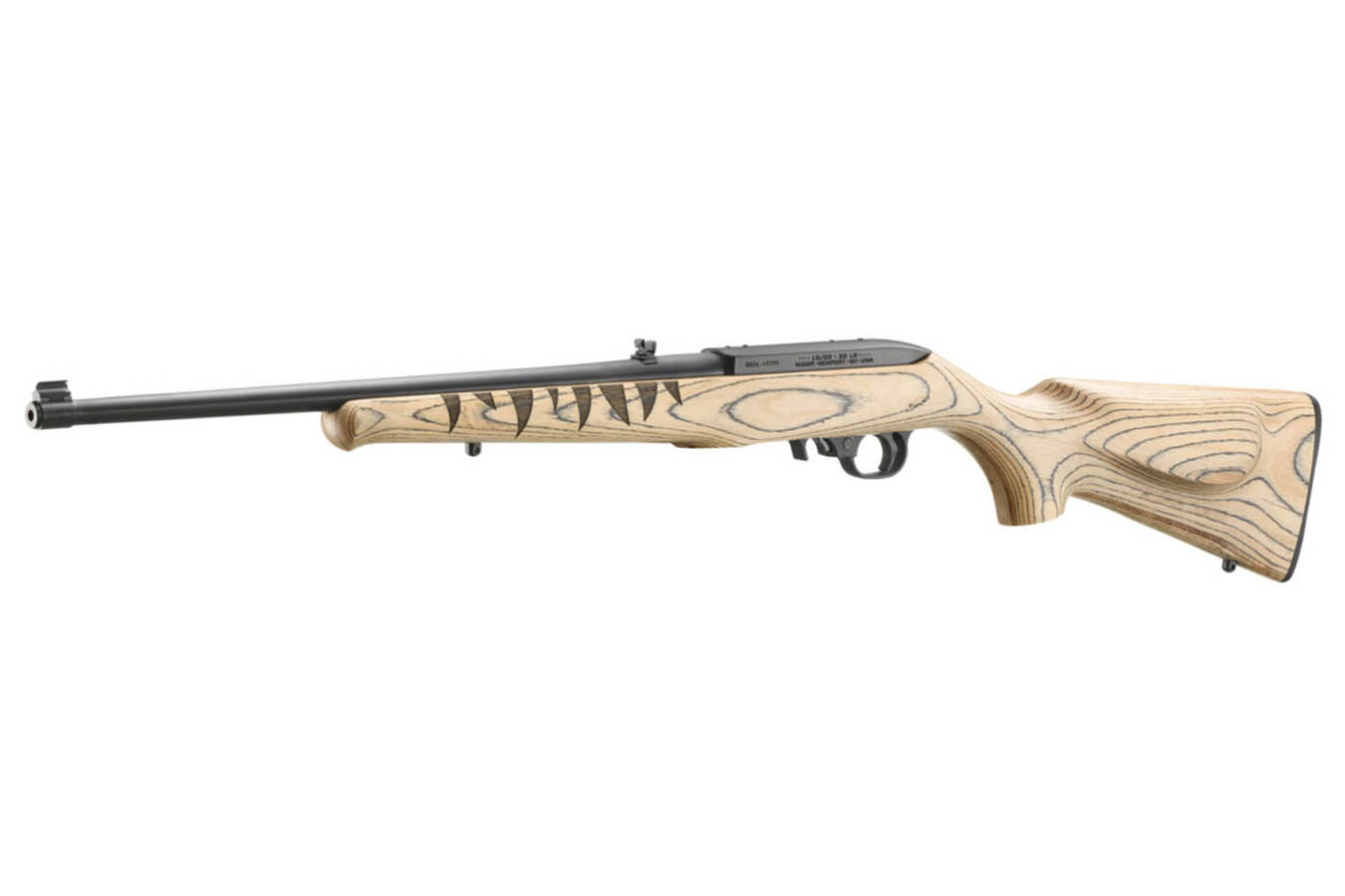 RUGER 10/22 22 LR Gator Scene Engraved Rimfire Rifle with Natural Laminate Stock