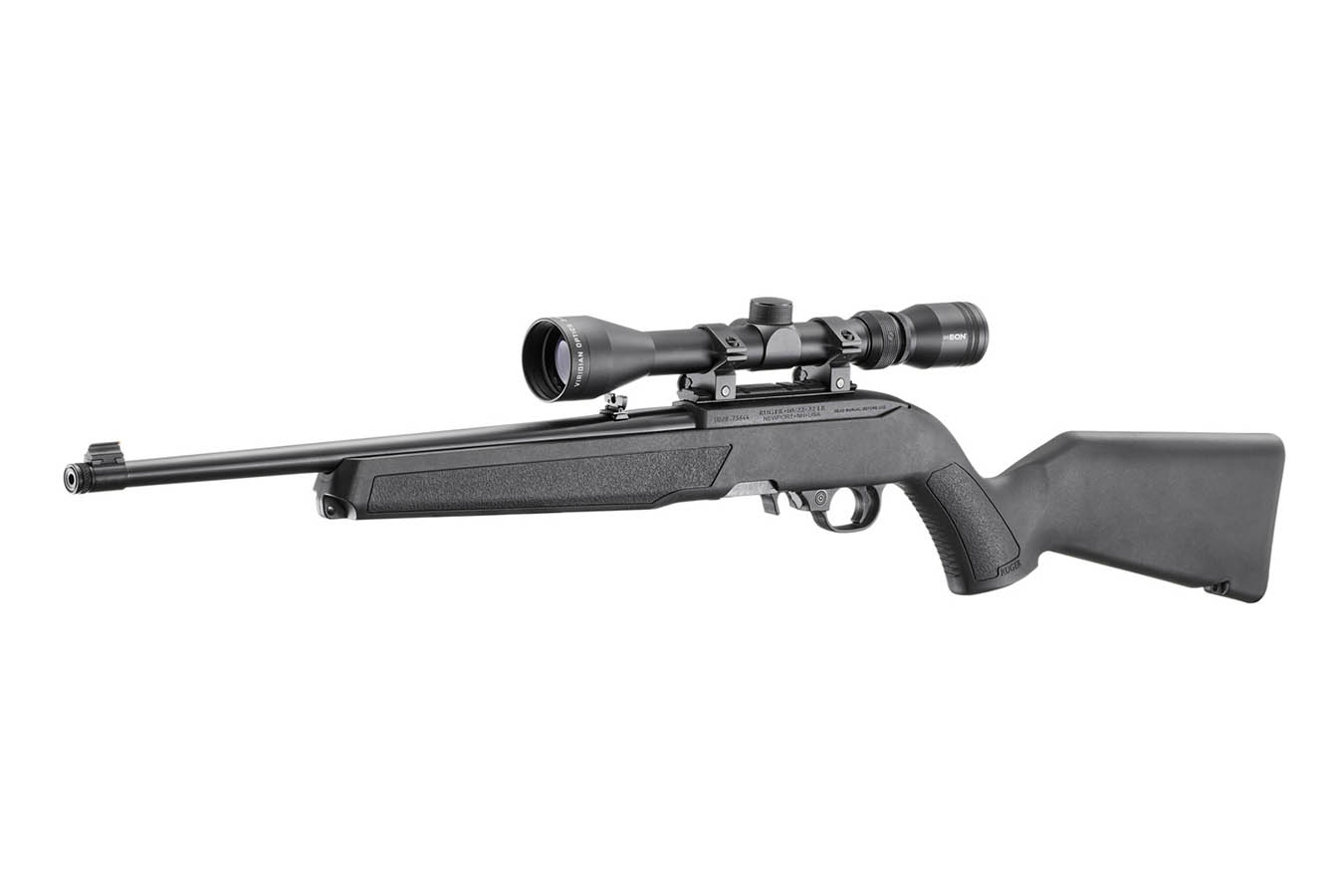 RUGER 10/22 22LR Rimfire Rifle with Threaded Barrel, BX Trigger and Viridian 3-9x40mm Scope