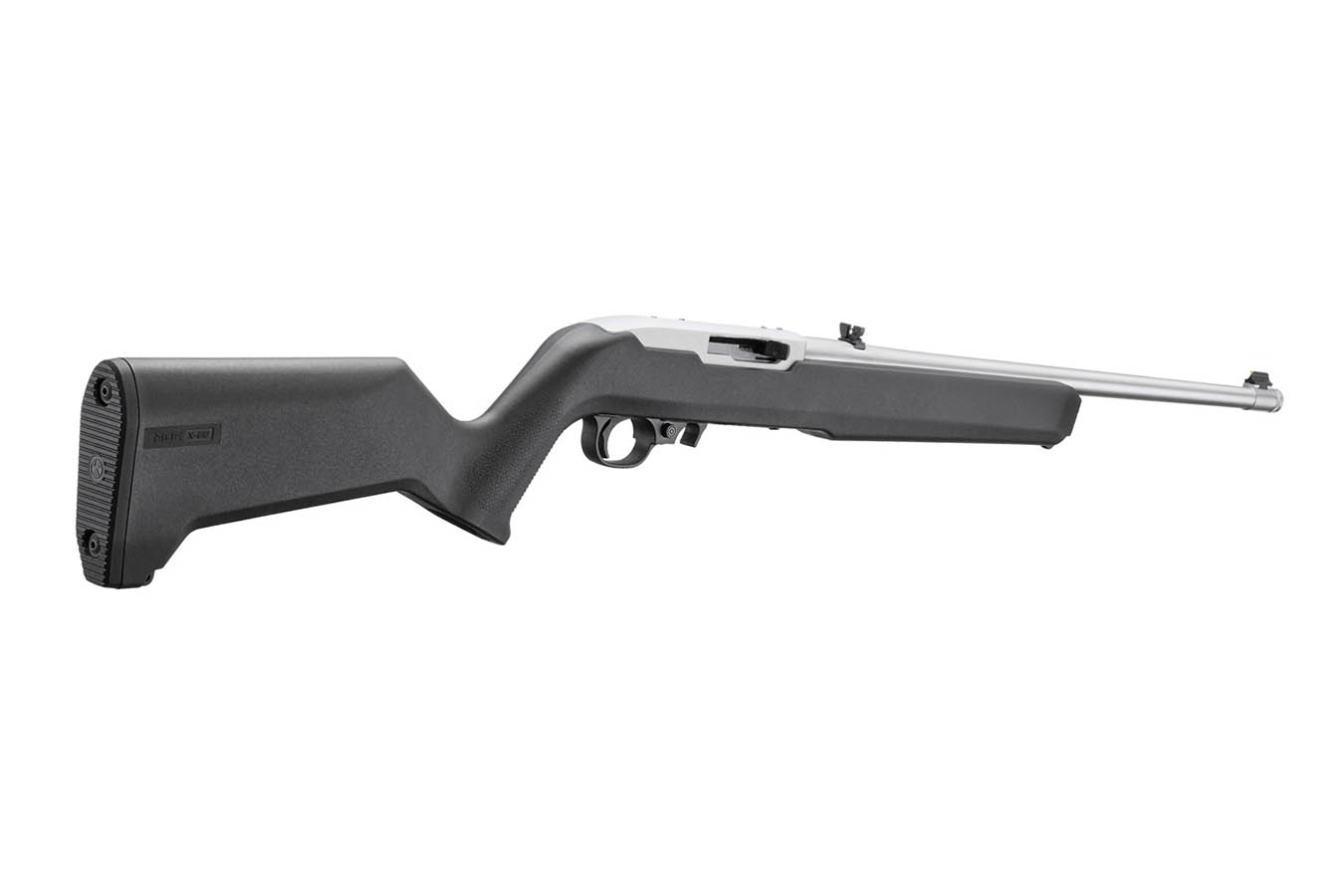 RUGER 10/22 22LR Semi-Auto Rifle with 18.5 Inch Threaded Stainless Barrel, BX-Trigger and Magpul MOE X-22 Stock