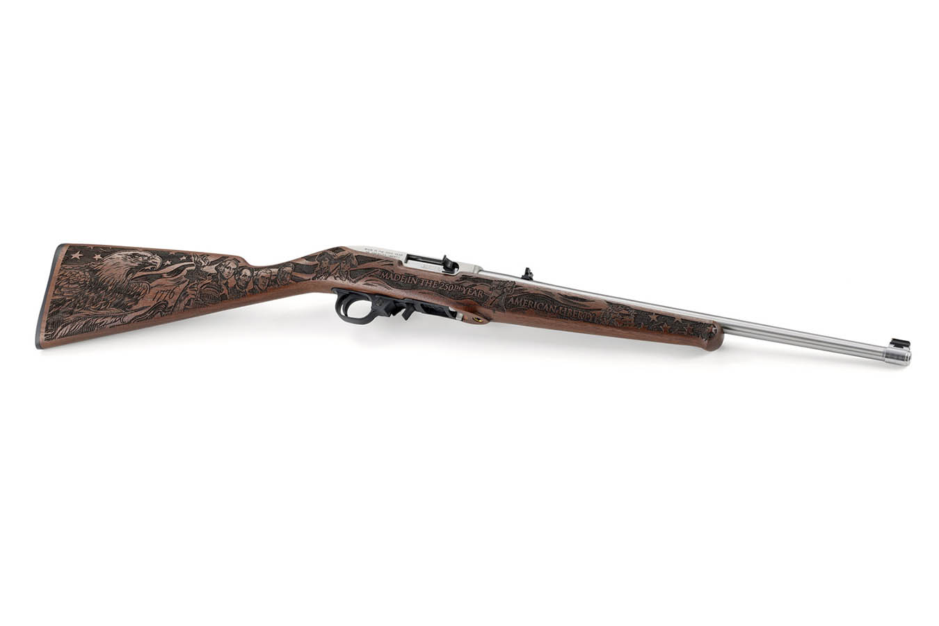 RUGER 10/22 250th Anniversary 22LR Semi-Auto Rifle with Engraved Walnut Stock