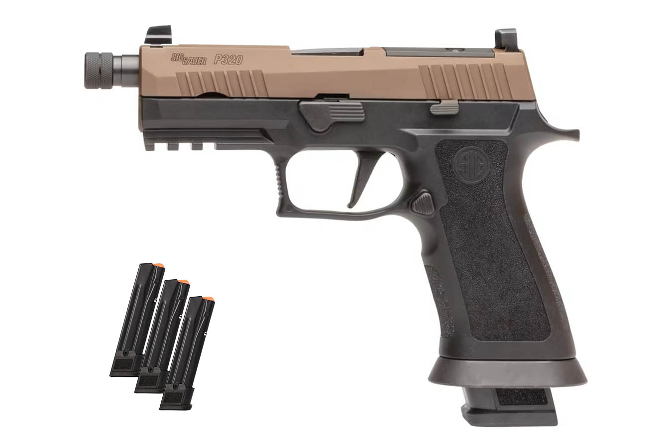 SIG SAUER P320 Snakebite TACOPS Optic Ready PIstol with Threaded Barrel and Four 21 Round Magazines