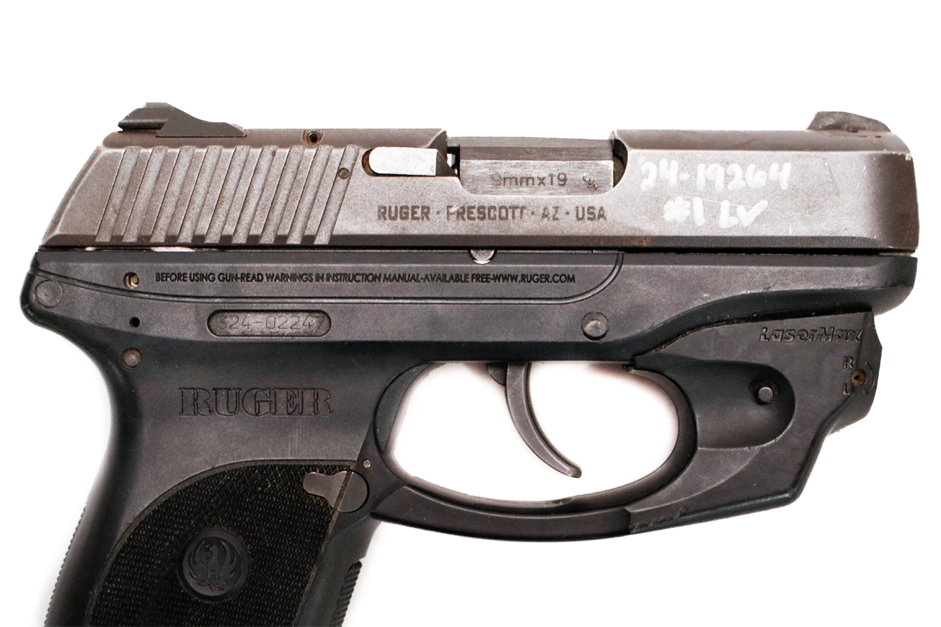 RUGER LC9 9mm Police Trade-In Pistol with Laser (Magazine Not Included)