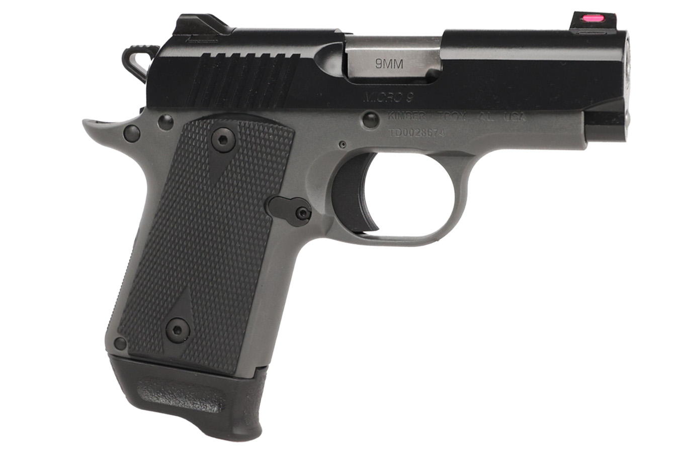 KIMBER Micro 9 Shadow Ghost RTC-K Bundle Micro Frame 9mm Luger Pistol with Black/Gray G10 Grips