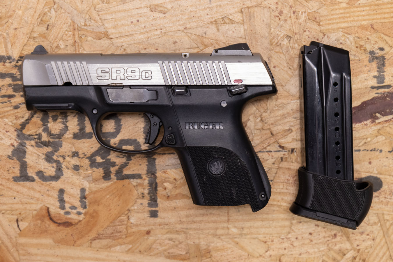 Ruger Sr9c 9mm Police Trade In Pistol With Stainless Slide Sportsmans Outdoor Superstore 6080