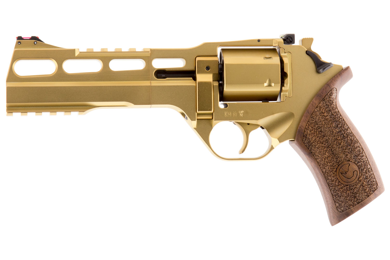 CHIAPPA Rhino 60DS 357 Magnum Double-Action Revolver with Gold PVD Finish and 6 Inch Barrel