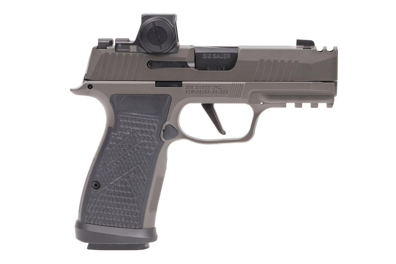 SIG SAUER P365-AXG Legion 9mm Pistol with ROMEOX Compact Red Dot Legion Gray Cerakote Finish