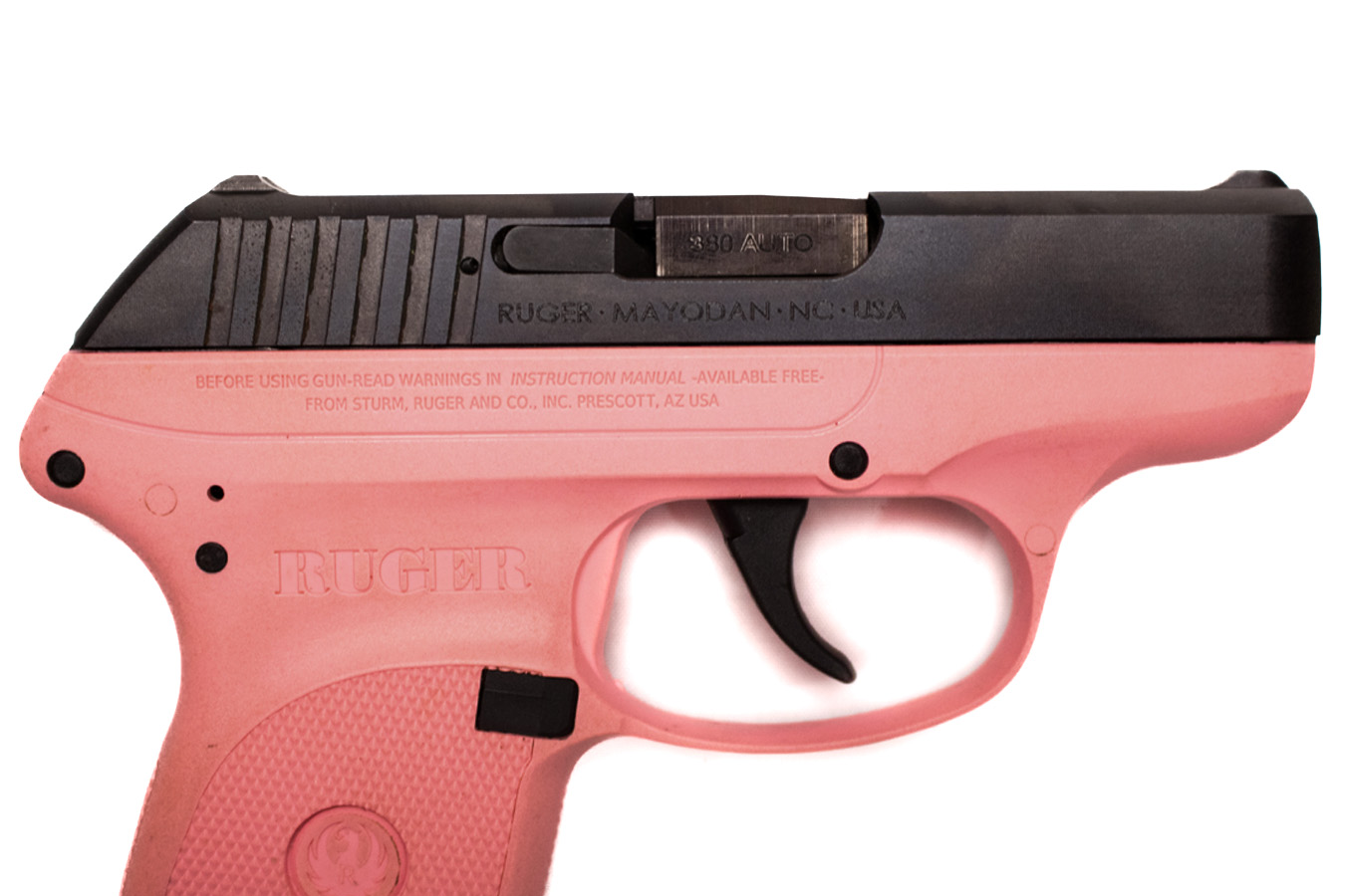 RUGER LCP 380 ACP Police Trade-In Pistol with Pink Grip Frame