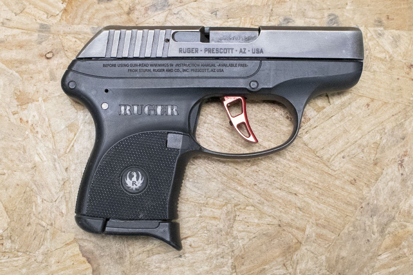 RUGER LCP 380 ACP Police Trade-In Pistol with Red Trigger