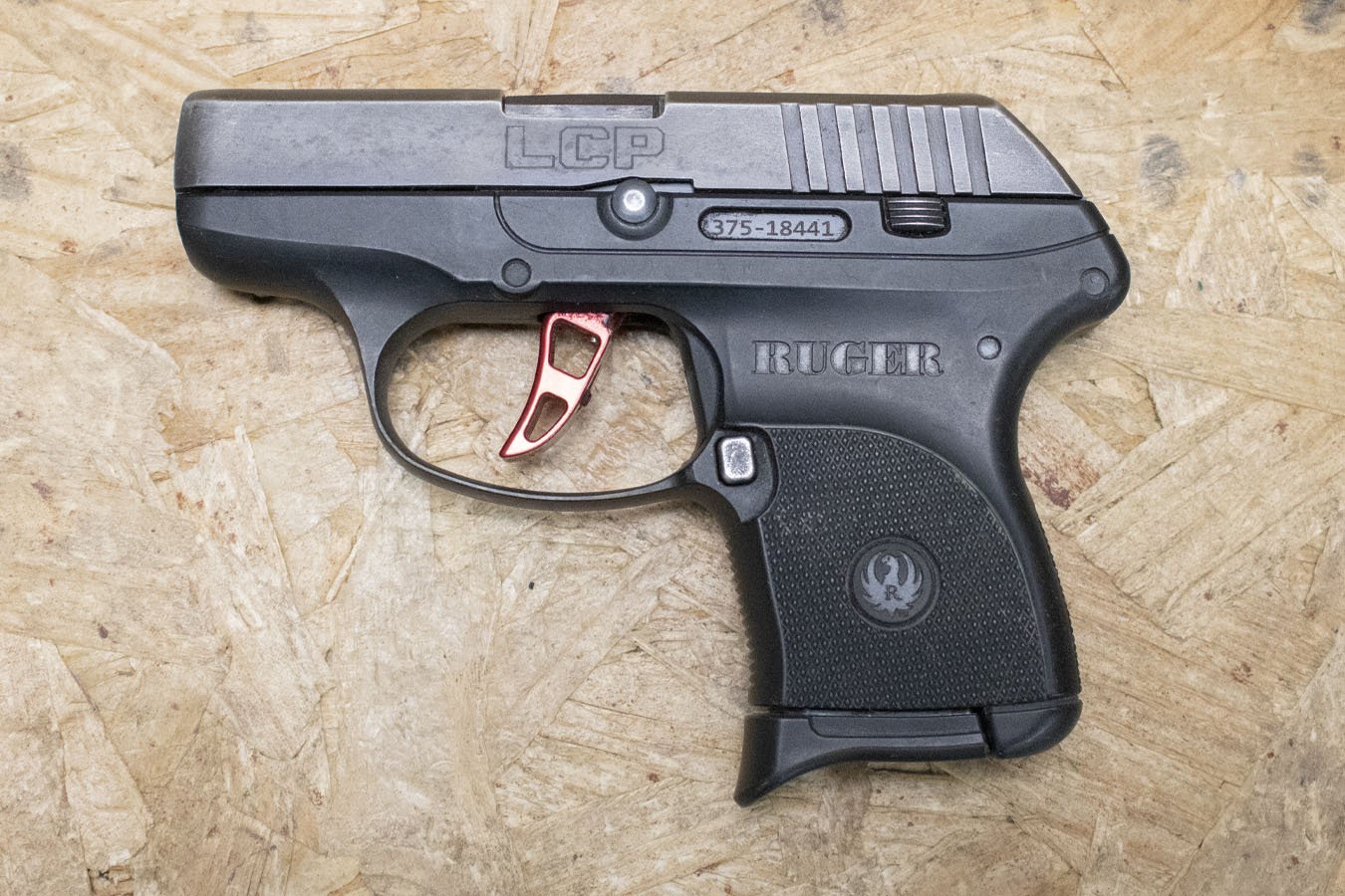 RUGER LCP 380 ACP Police Trade-In Pistol with Red Trigger