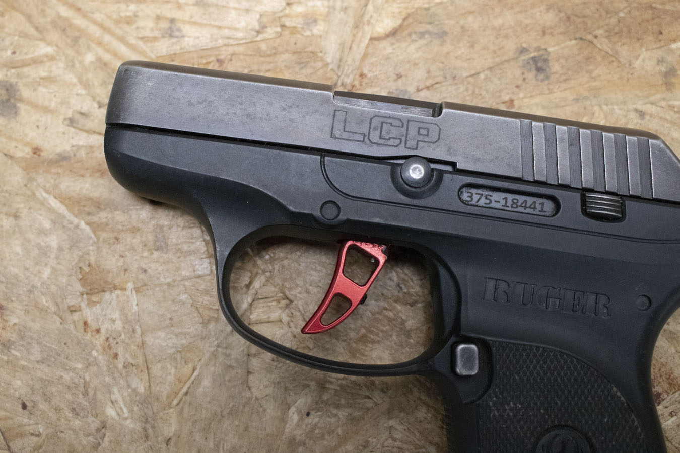 RUGER LCP 380 ACP Police Trade-In Pistol with Red Trigger