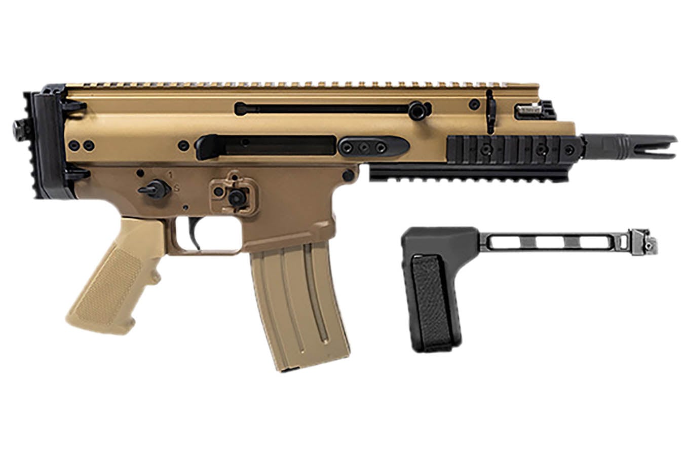 FNH SCAR 15P 5.56 NATO Semi-Auto Pistol w/ SB Tactical Brace