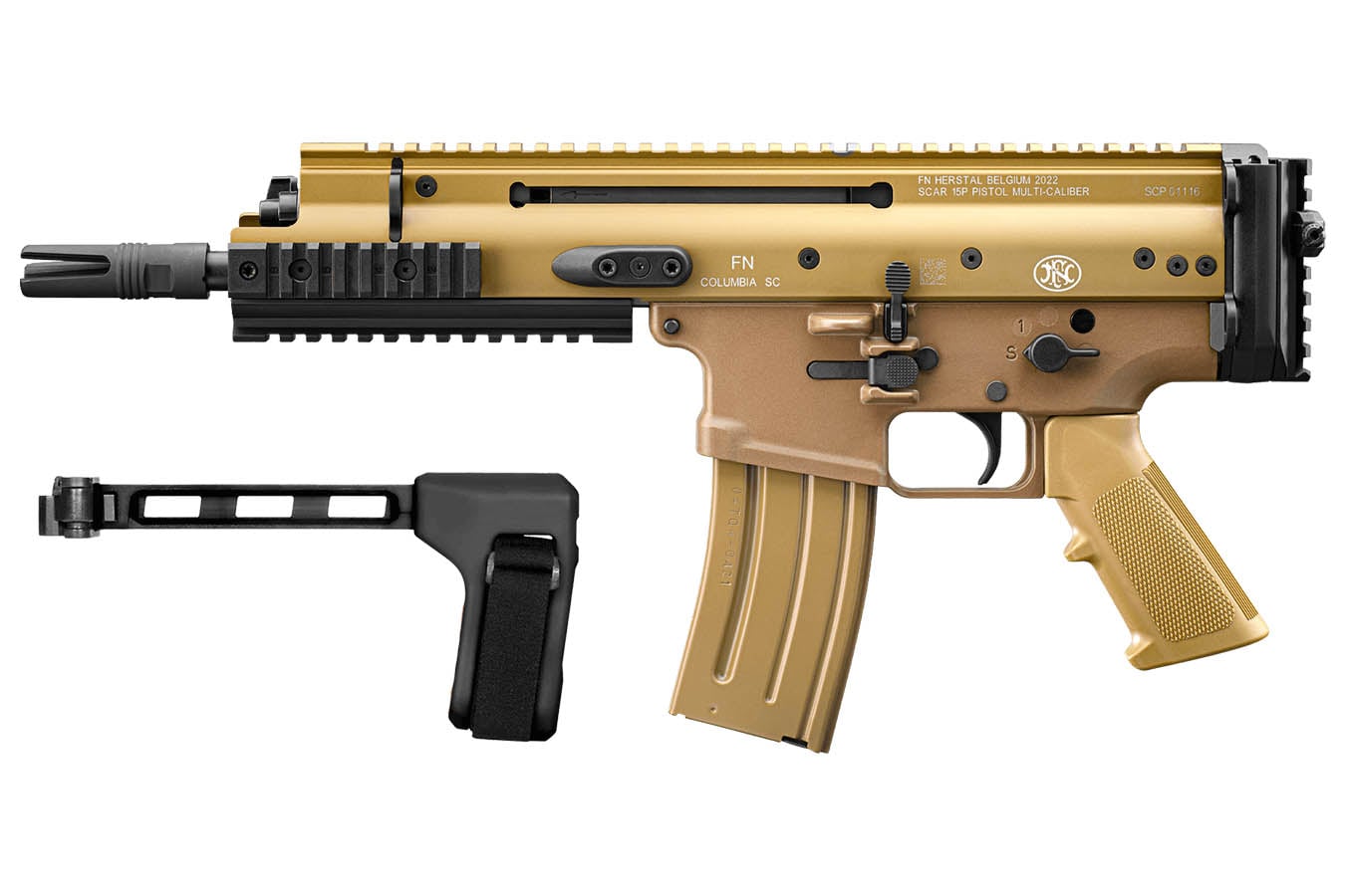 FNH SCAR 15P 5.56 NATO Semi-Auto Pistol w/ SB Tactical Brace