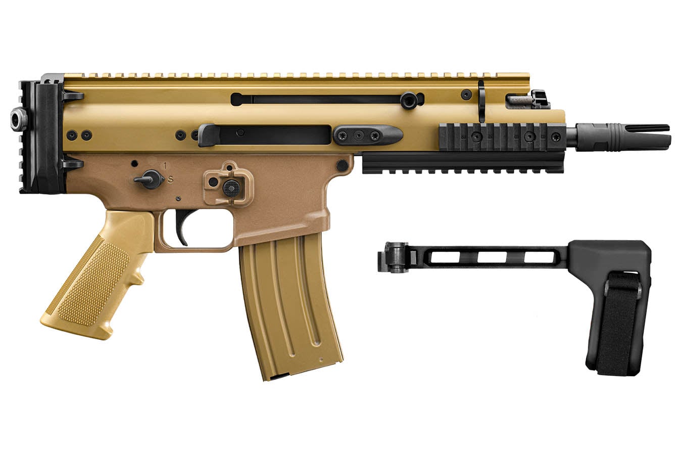 FNH SCAR 15P 5.56 NATO Semi-Auto Pistol w/ SB Tactical Brace