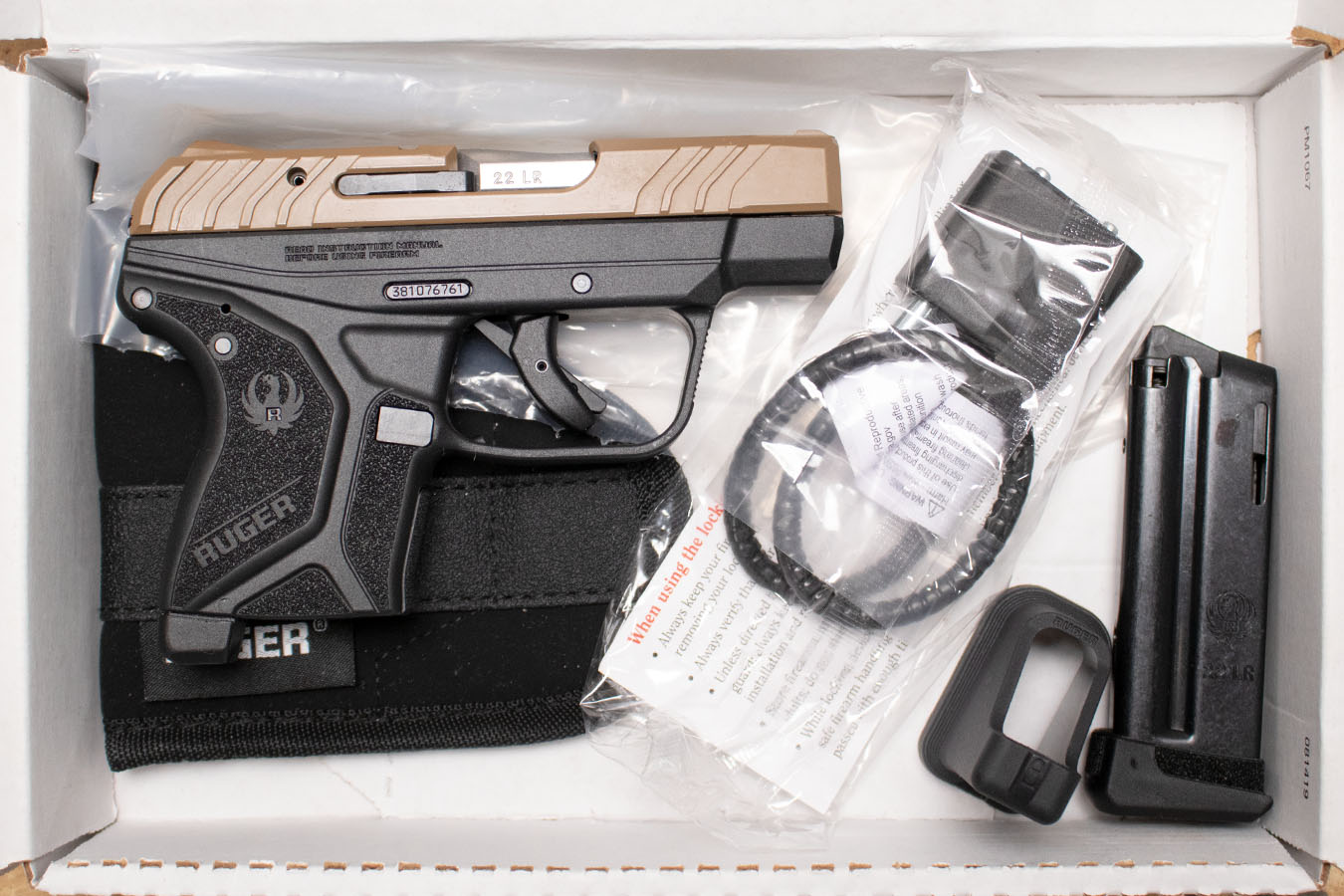 RUGER LCP II 22LR Used Trade-In Pistol w/Brown Slide, Holster, Box