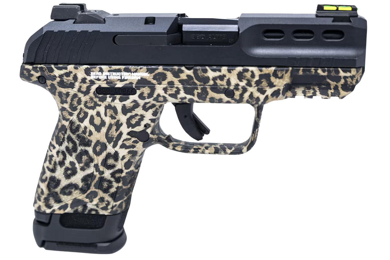 RUGER Security-380 380 ACP Pistol with Leopard Print Frame