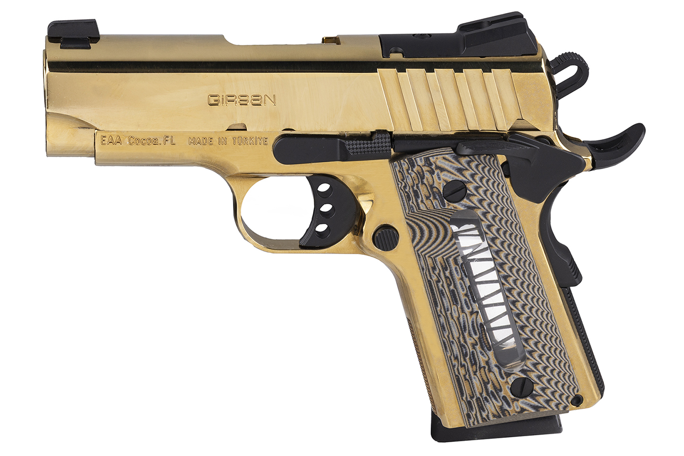 GIRSAN MC 1911 SC 45 ACP Semi-Auto Pistol with Gold Finish