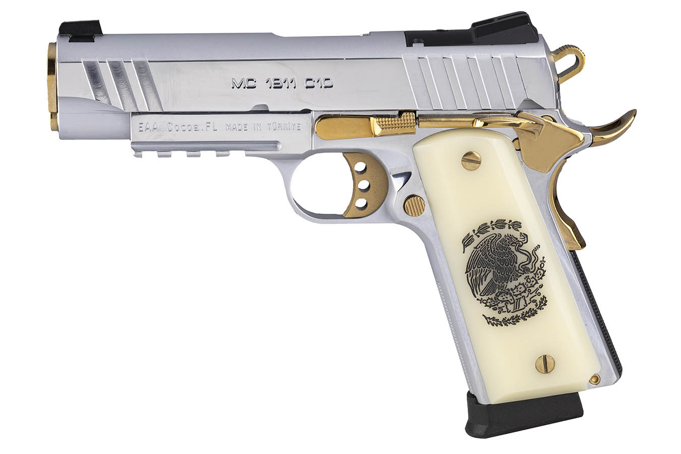 GIRSAN MC 1911 C Liberador 10mm Semi-Auto Pistol with Gold Accents
