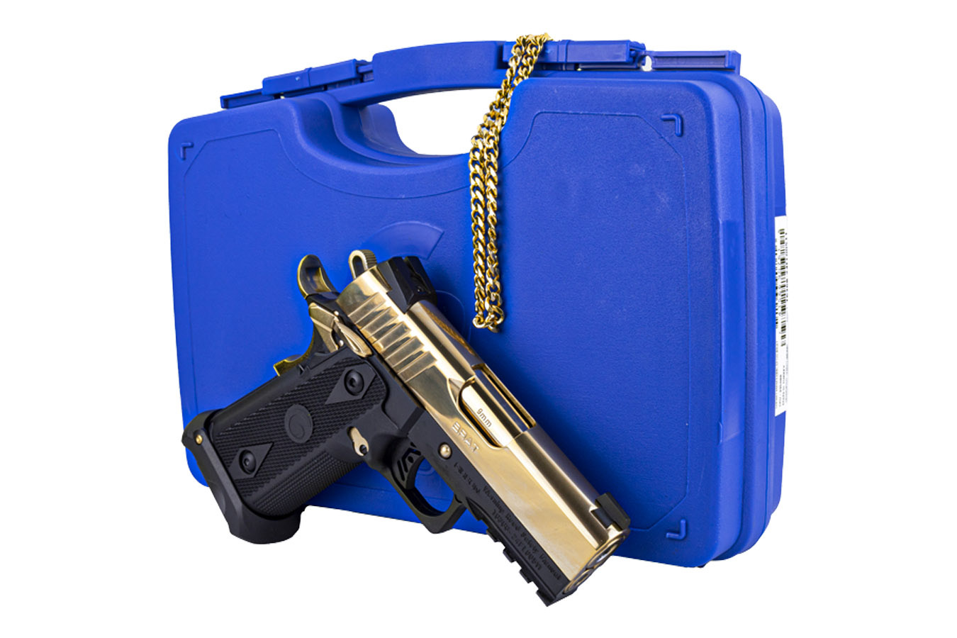 GIRSAN Golden Brat Witness2311 9mm Pistol with Gold Chain