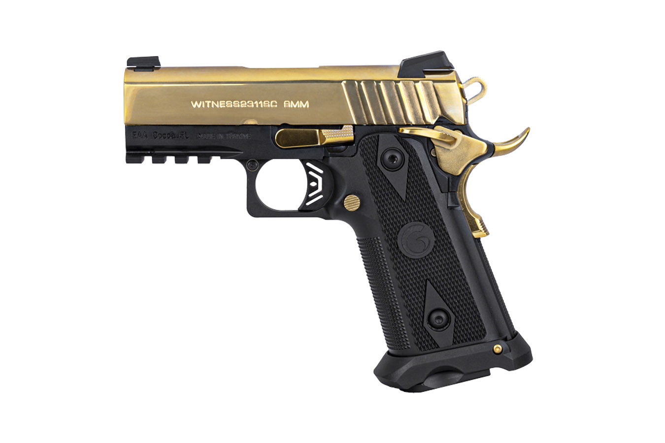 GIRSAN Golden Brat Witness2311 9mm Pistol with Gold Chain
