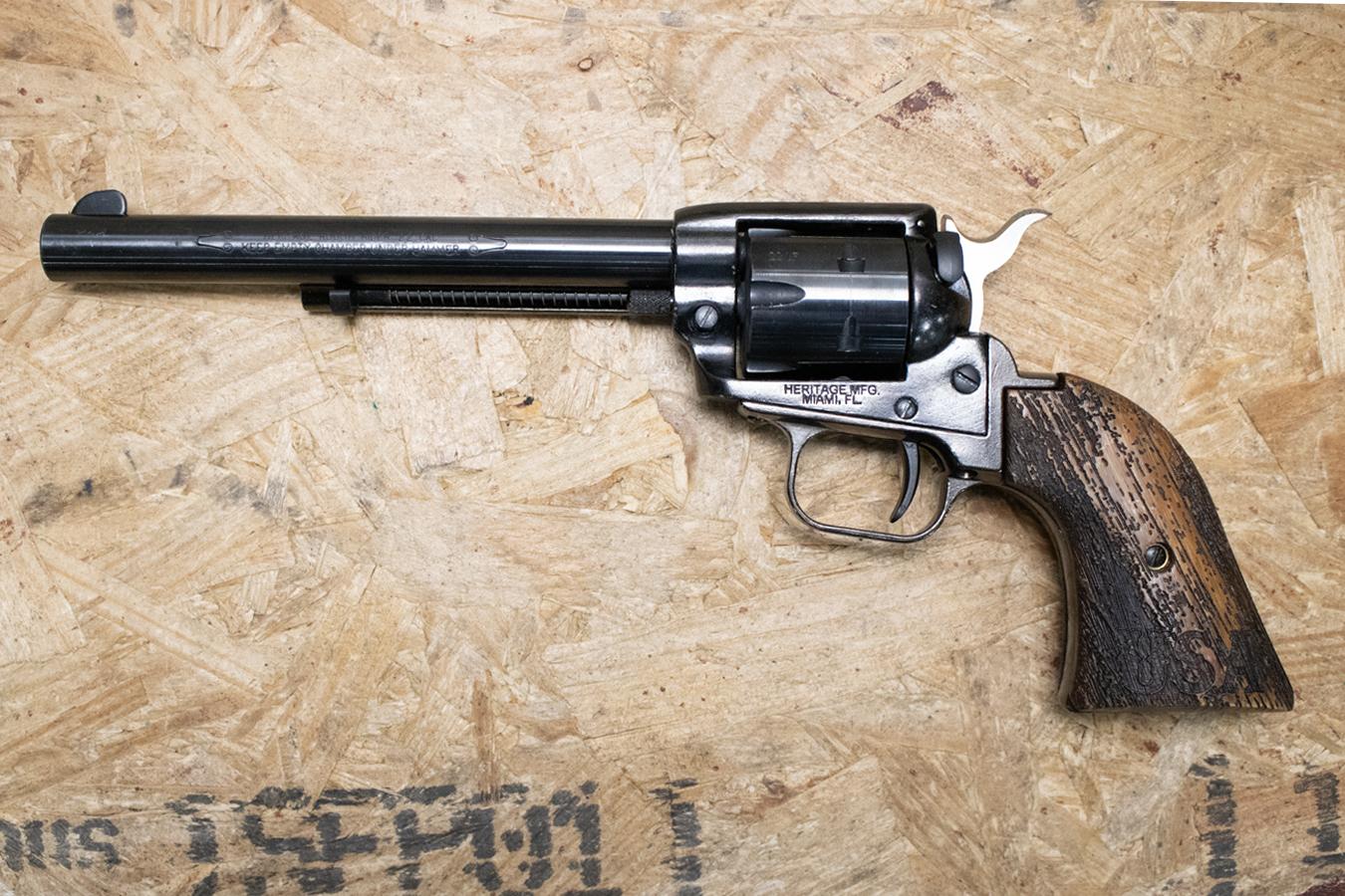 HERITAGE Rough Rider .22LR Police Trade-In Revolver with Wood Grips