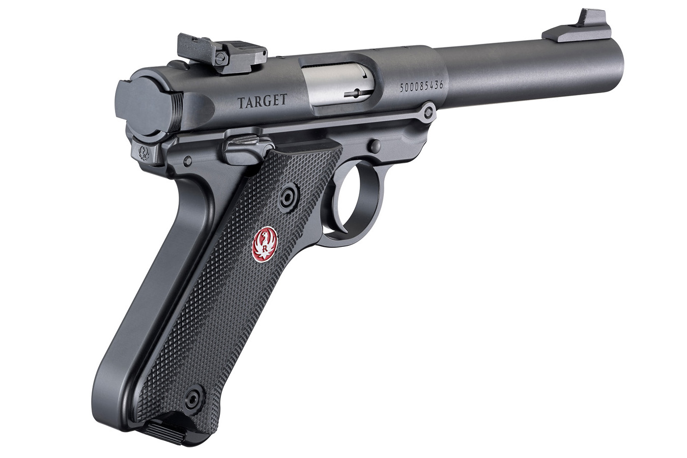 RUGER Mark IV Target 22LR Blued Rimfire Pistol with Bull Barrel