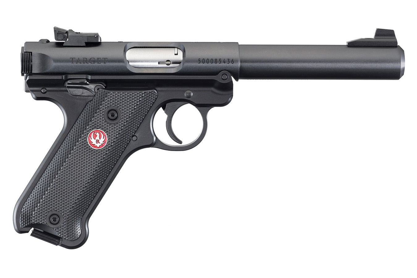 RUGER Mark IV Target 22LR Blued Rimfire Pistol with Bull Barrel