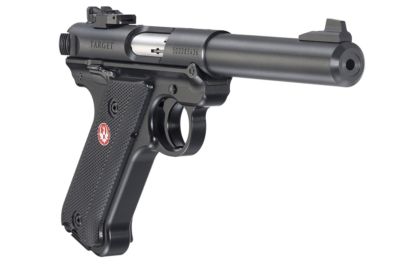 RUGER Mark IV Target 22LR Blued Rimfire Pistol with Bull Barrel